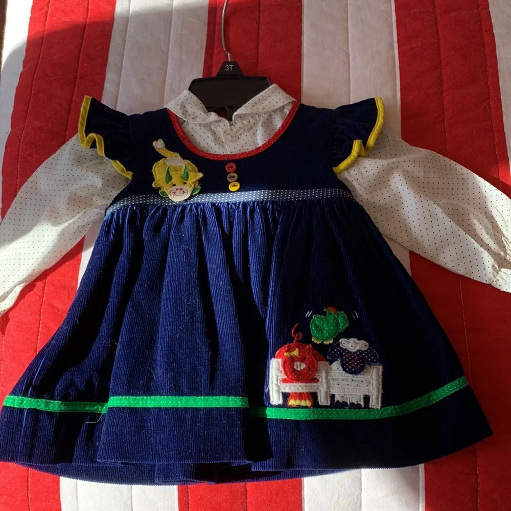Vintage Corduroy Baby Girl’s Dress - Picture 6 of 13